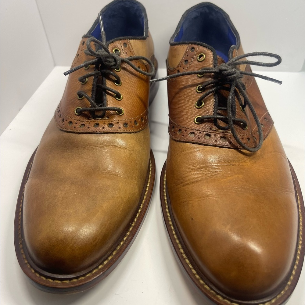 Winthrop Phillips Brown Leather Brogue Oxford Shoes 104120 Men’s Size 8